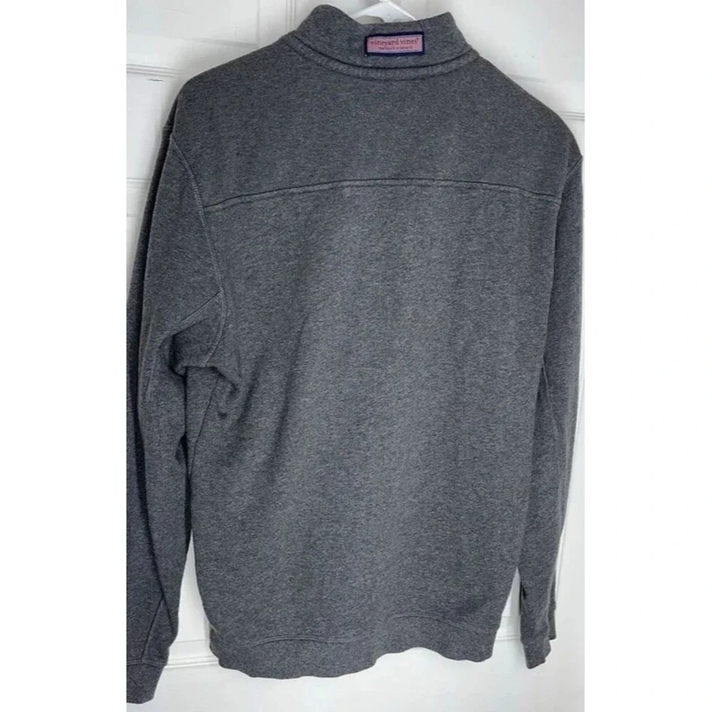 Vineyard Vines Shep & Ian 1/4 Zip Pullover Gray Fleece Sweater Men’s Size Small